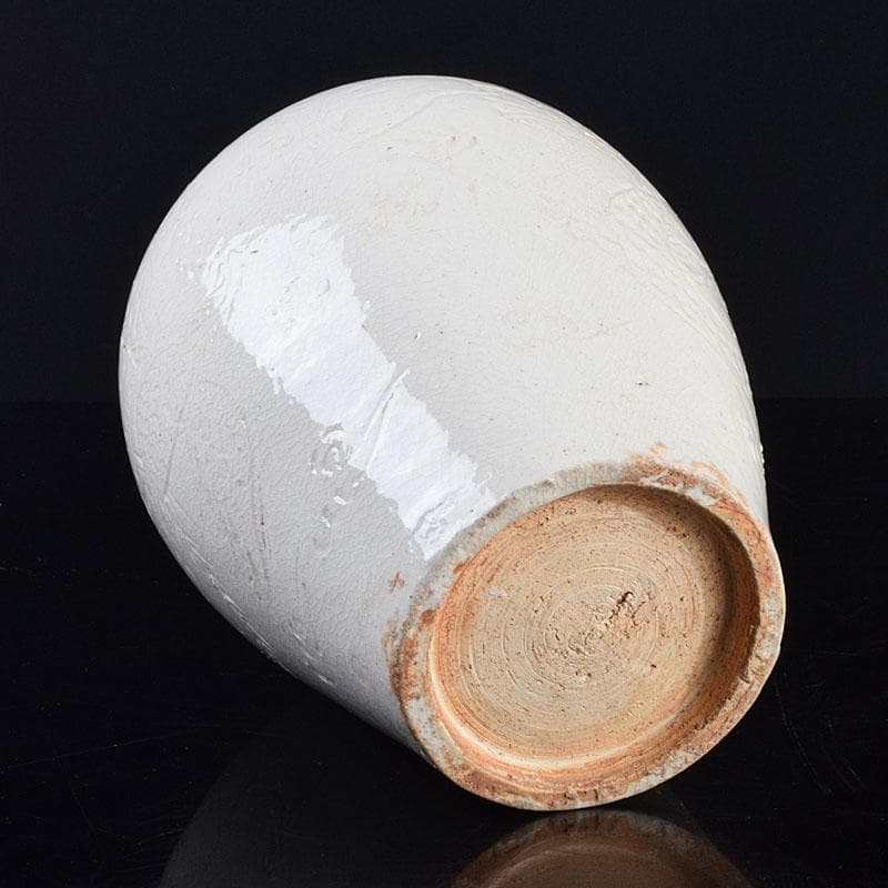 中国　定窯　白磁　刻神獣文　梅瓶　C　R9370