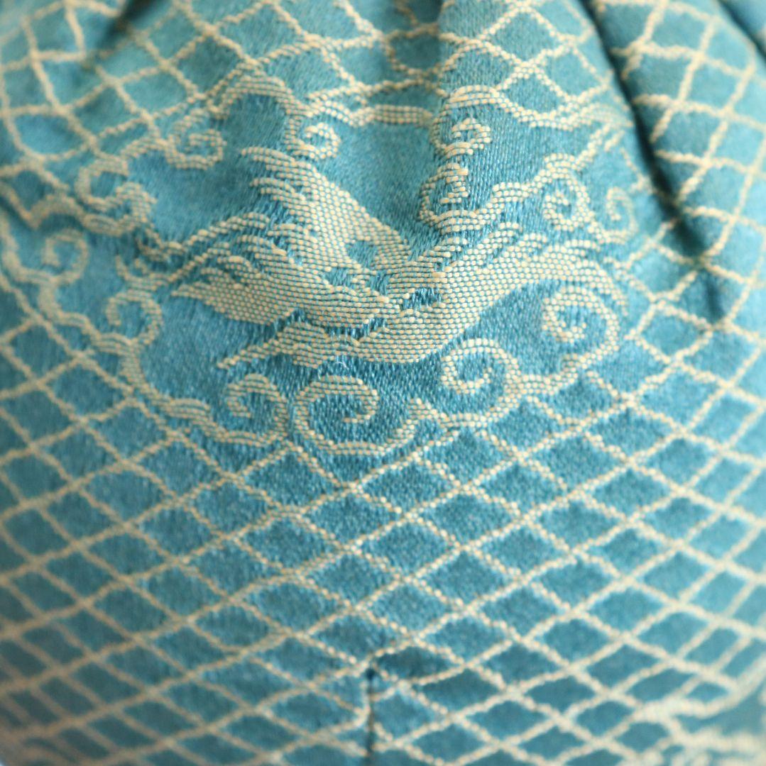 松本鐵山作 唐物 大名物写 珠光文琳茶入 有楽緞子仕覆 茶道具　V914　N9