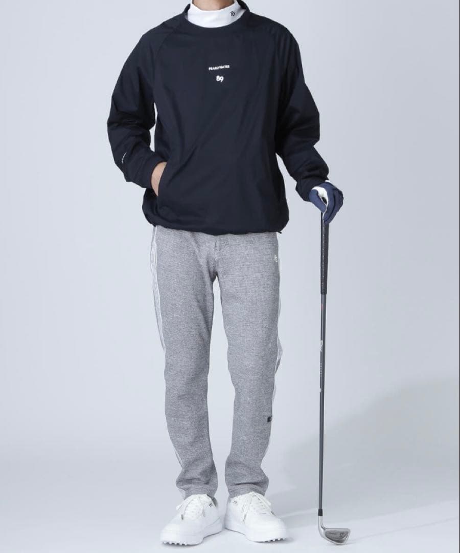 新品 パーリーゲイツ FLEX-IEDストレッチスニードジャック(6)LL/紺