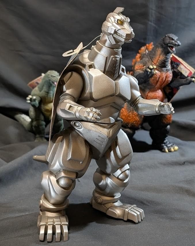 バーニングゴジラ＆ゴジラジュニア＆メカゴジラ（バンダイ）タグ付ソフビ３体セット