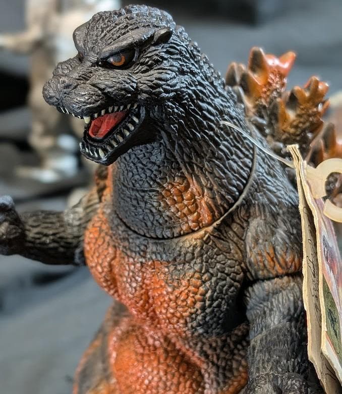 バーニングゴジラ＆ゴジラジュニア＆メカゴジラ（バンダイ）タグ付ソフビ３体セット