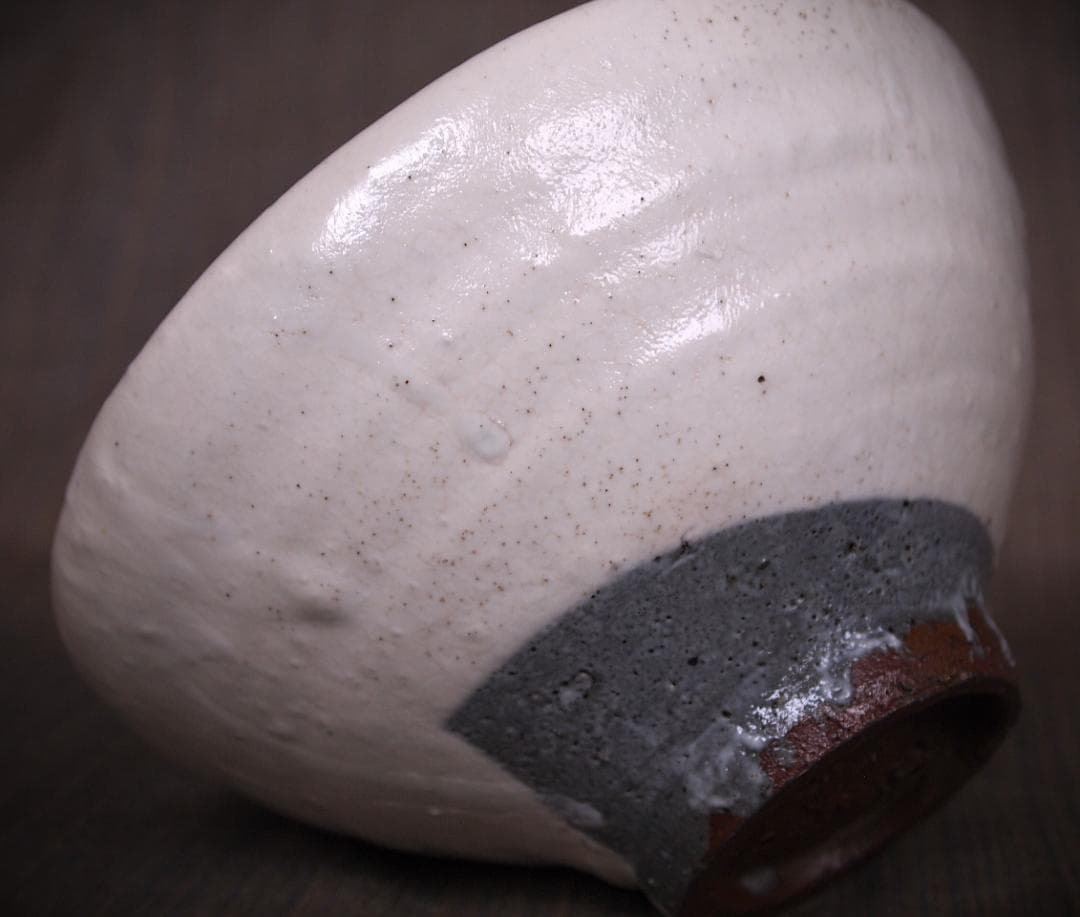 人気作家★高力芳照【師：金重素山、金重有邦】★粉引茶碗★共箱・布