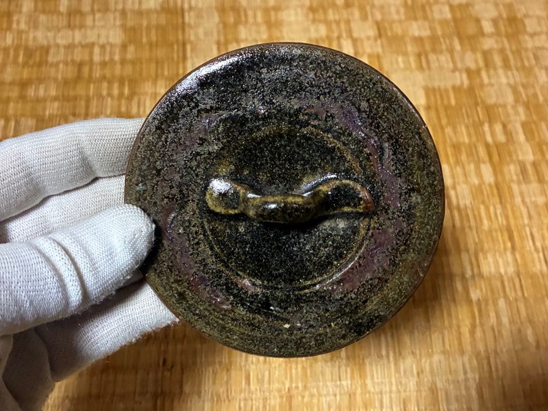 茶道具 丹波焼 水指 陶印あり 作家物 木箱入