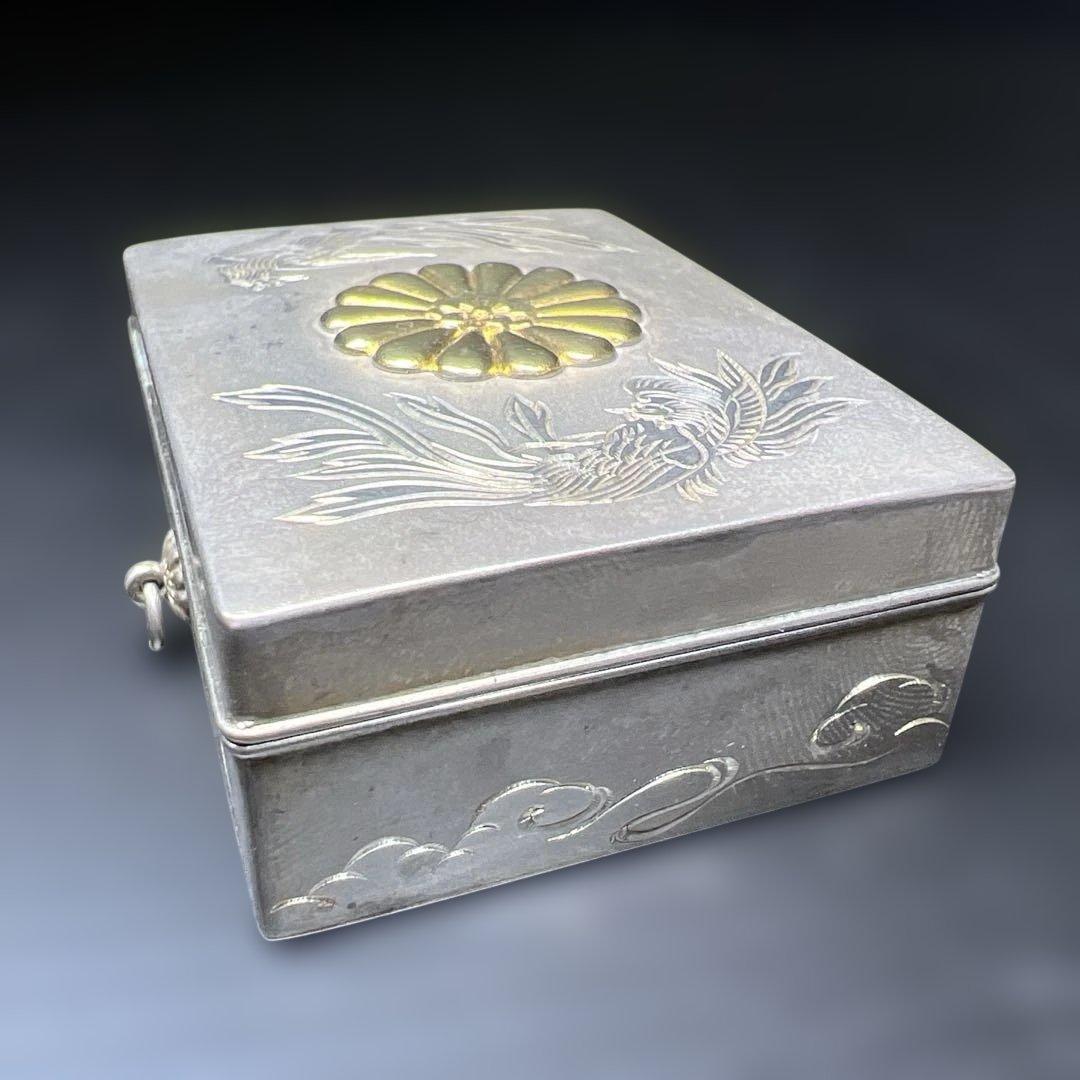 天皇御下賜品　純銀十四葉菊紋ボンボニエール　54g 東Y7-1027☆1F