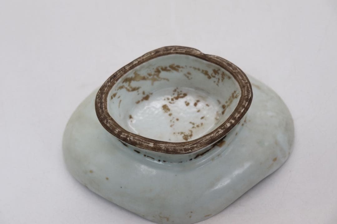 ※中国　明時代　染付人物紋高台皿　送料込み250529