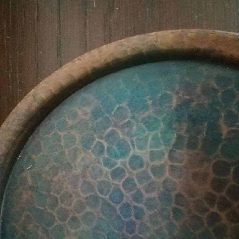 鎚起銅器　玉川堂　お盆　トレー　煎茶道具　和骨董　アンティーク