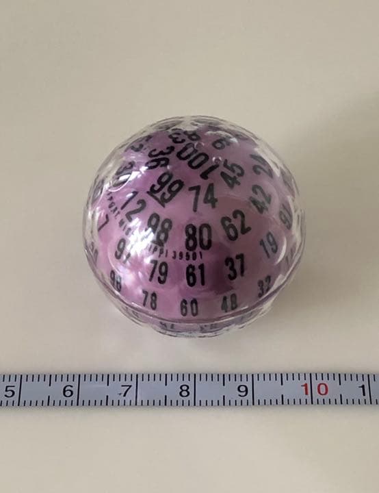 GAMESCIENCE社製 100面ダイス　紫