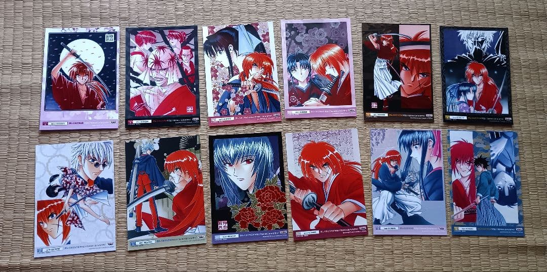 【匿名配送】るろうに剣心 プリントキャラマイド 34点 コンプリートセット