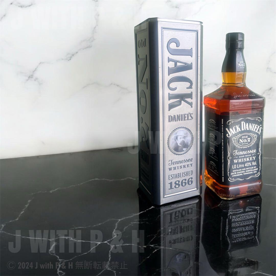 ジャックダニエル ウイスキー 1リットル 缶 入り メタルボックス入り