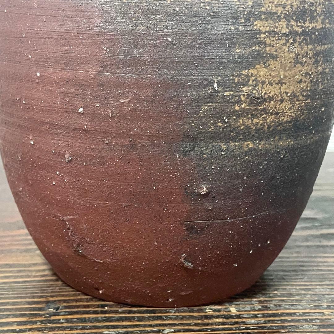 古備前 雀口 鳶口 壺 窯印 櫛目波状文 小壷 蹲 花器 花入