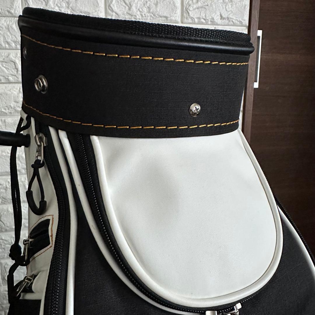 美品 EDWIN GOLF ゴルフ 9.5型キャディバッグ 6分割 ブラック