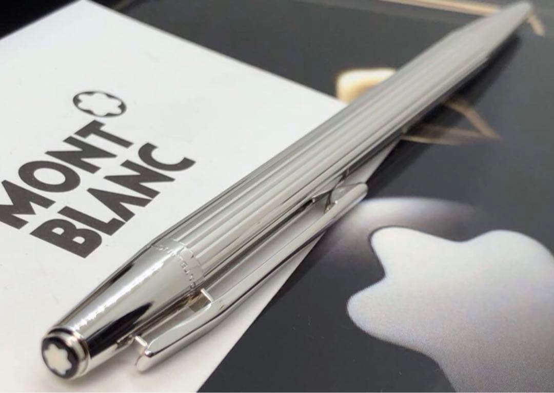 ⭐️金運アップ頂点の総プラチナ張り⭐️No1957レアな初期型S&S⭐️モンブラン社⭐️