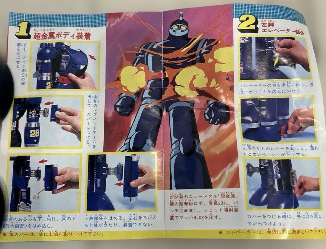 超金属 鉄人28号 SG-01（箱有り・レトロ希少品） 当時物 初期モデル