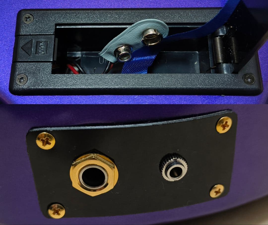 【超美品】ZO-3C メタリックパープル アンプ内蔵ミニギター ソフトケース付