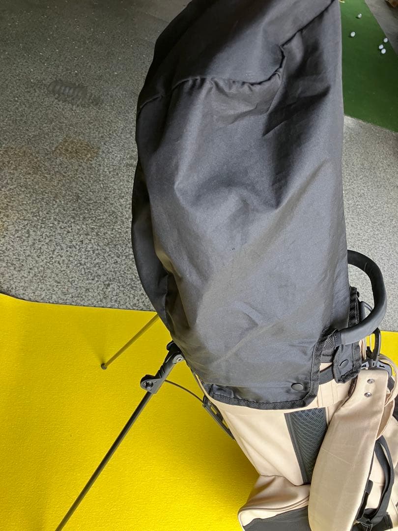 JONES ベージュ ナイロン ゴルフバッグ スタンド付き