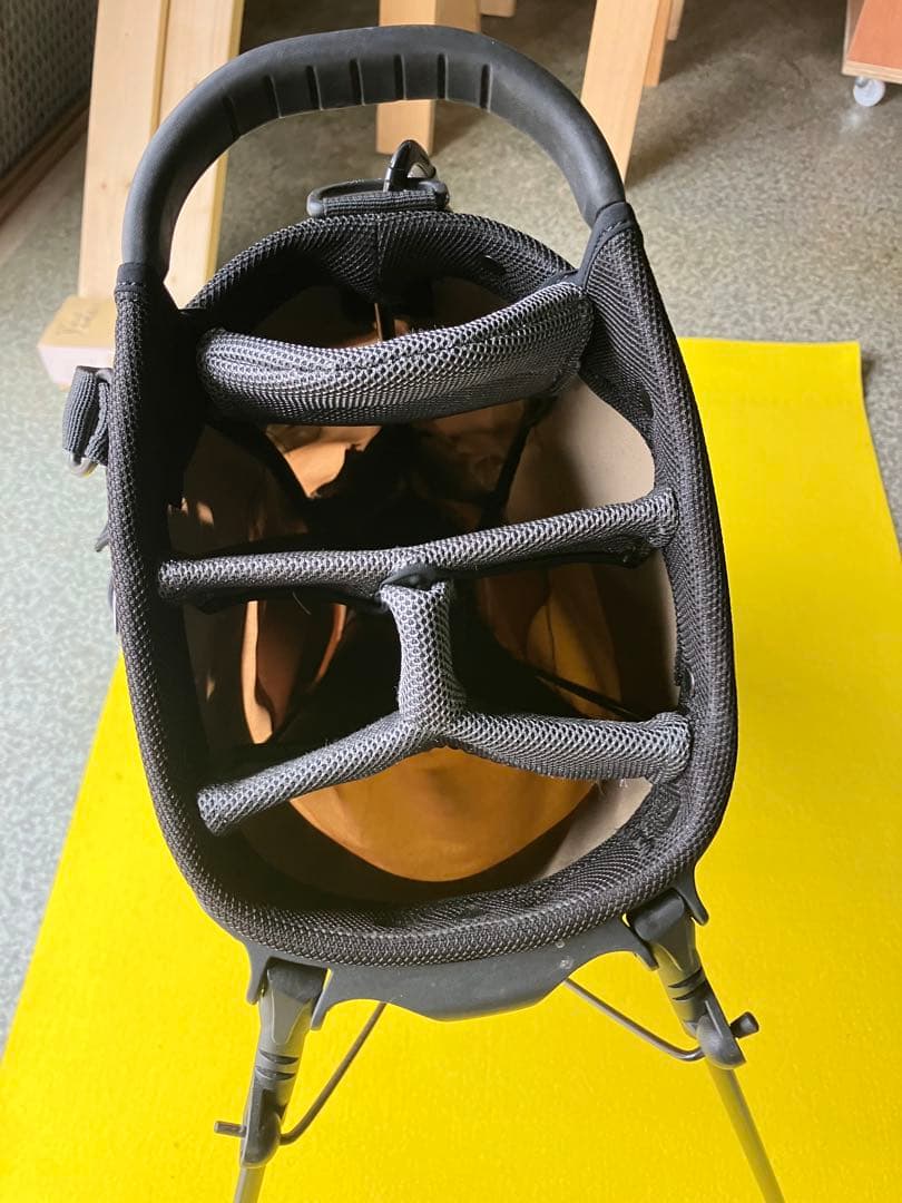 JONES ベージュ ナイロン ゴルフバッグ スタンド付き