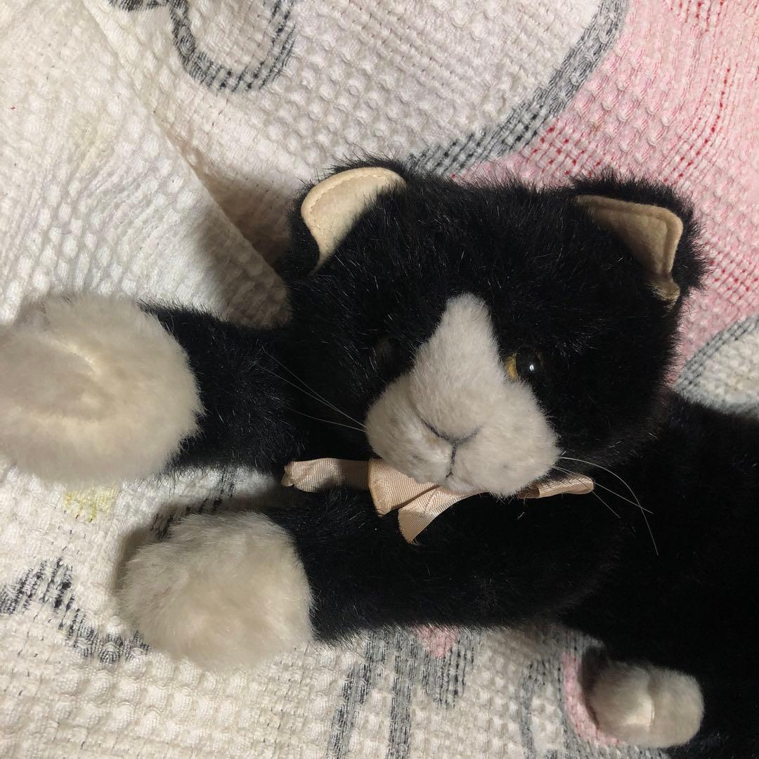 モンスイユ　大きな黒猫　寝そべりポーズ　ぬいぐるみ　中古品