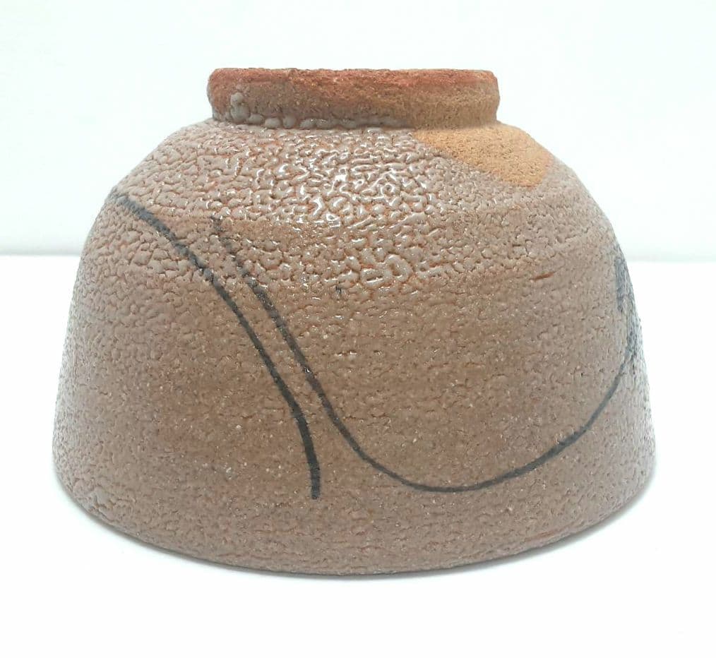 Y1866-2 茶道具 中里嘉孝 絵唐津茶碗 未使用 共箱　へ