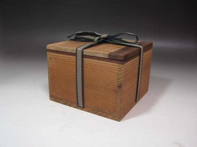 ★楽吉左衛門九代　了入　黒茶碗　富士の画　裏千家　十三代　円能斎の花押★x633