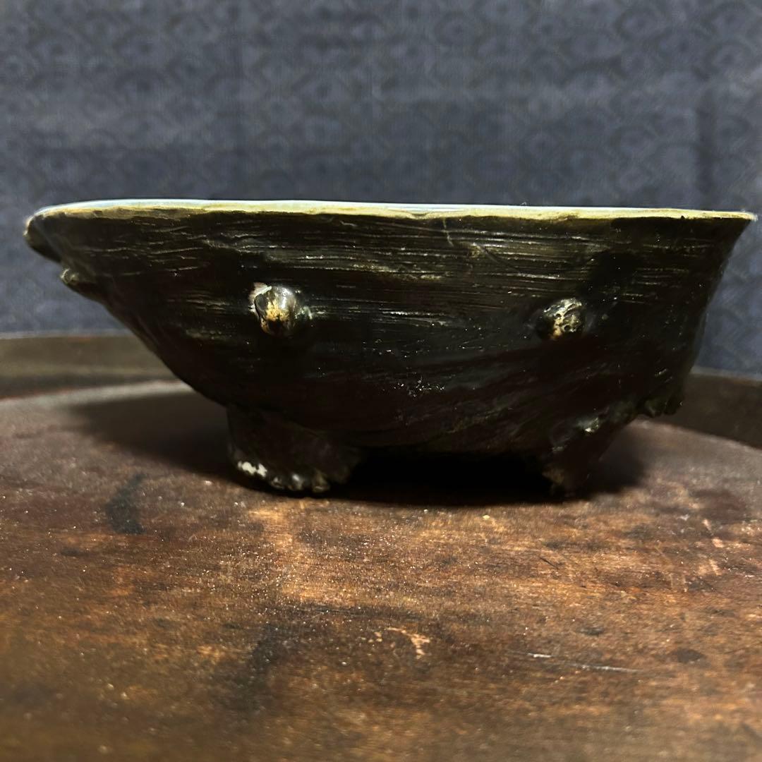 珍品古伊万里（平戸焼、湖東焼？）　あわび型の変形皿　無傷　本物保証