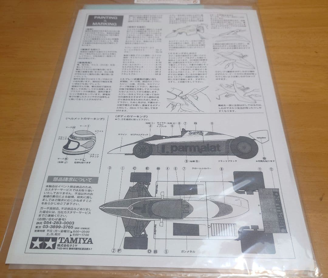 タミヤ限定リミテッドエディションアイテム　ブラバムBT50 ステッカーセット新品