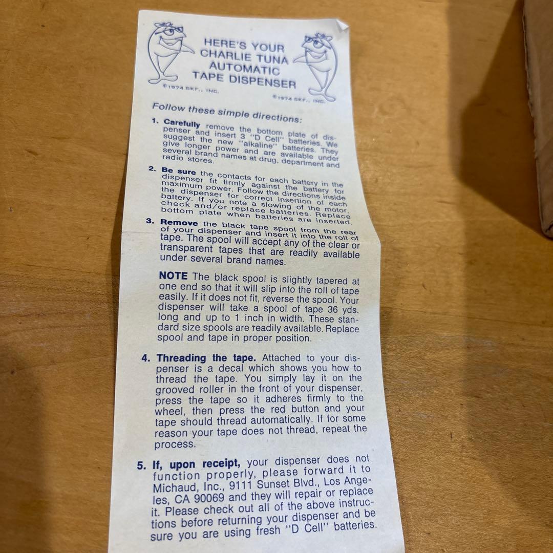 チャーリーツナ　アメリカン雑貨　 自動テープカッター