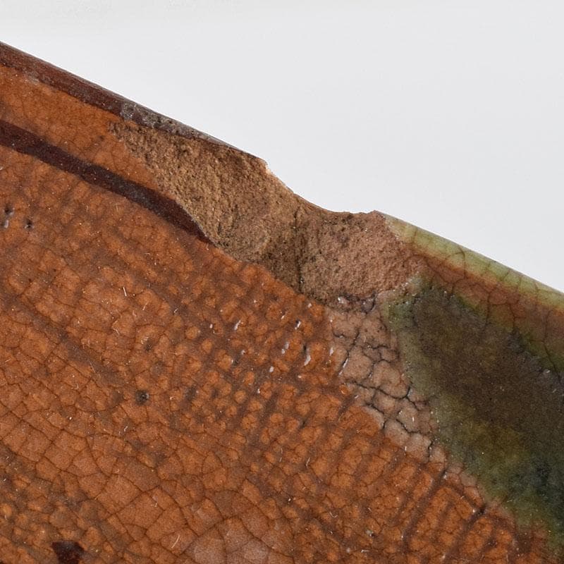 和食器　織部焼　四方　銘々皿　8客　在銘　C　7042