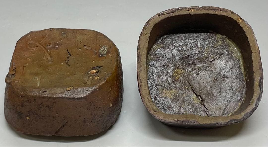 人間国宝　藤原啓　香合　備前焼　J44