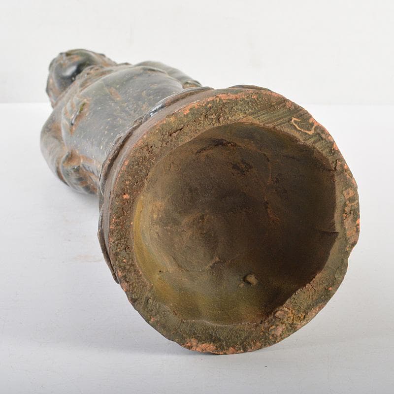 仏教美術　漢緑釉観音像　仏像　置物　C　R6929