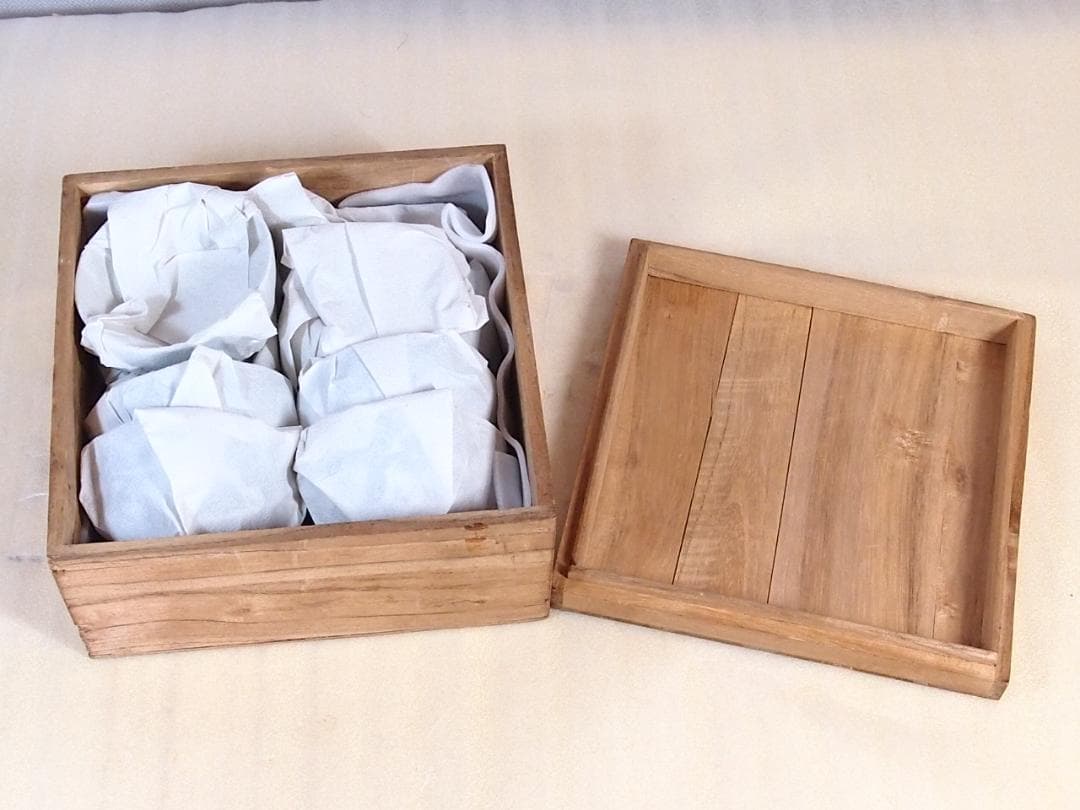 【未使用】京焼/清水焼 平安光抱 青葉松竹梅 茶器揃5客 陶雅堂 湯吞茶碗/急須