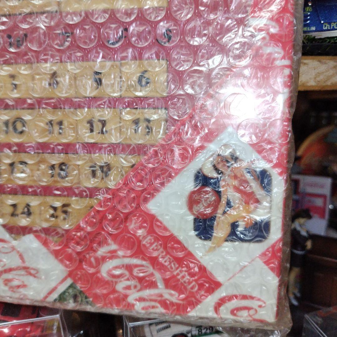 Ｓ★商品Ｎｏ.３７３１★Ｃｏｃａ―Ｃｏｌａグッズ★ネオンライト木製カレンダー新品