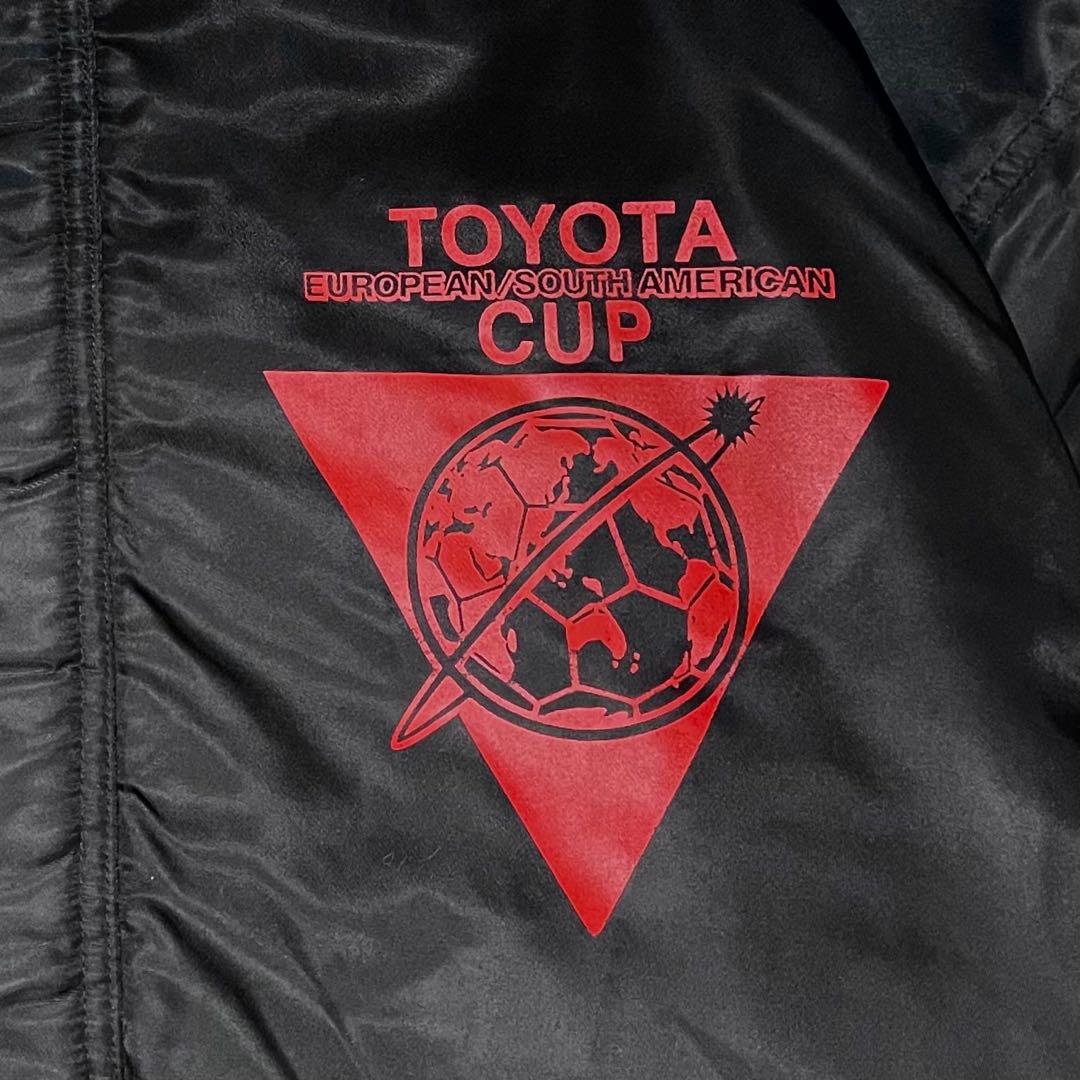 90s サッカー TOYOTA CUP トヨタカップ ベンチコート 裏ボア 黒