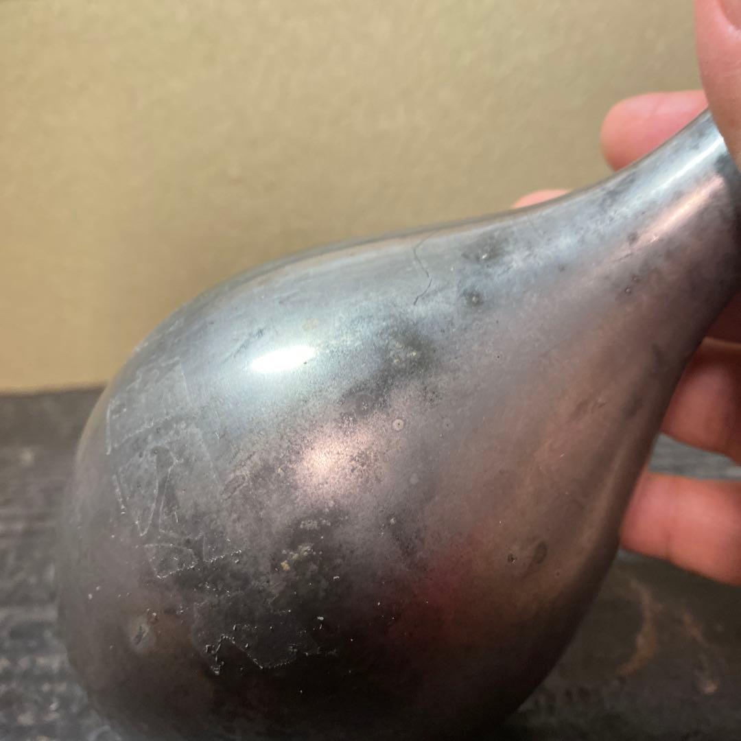 古錫徳利　京錫源製A 18cm8cm 447g