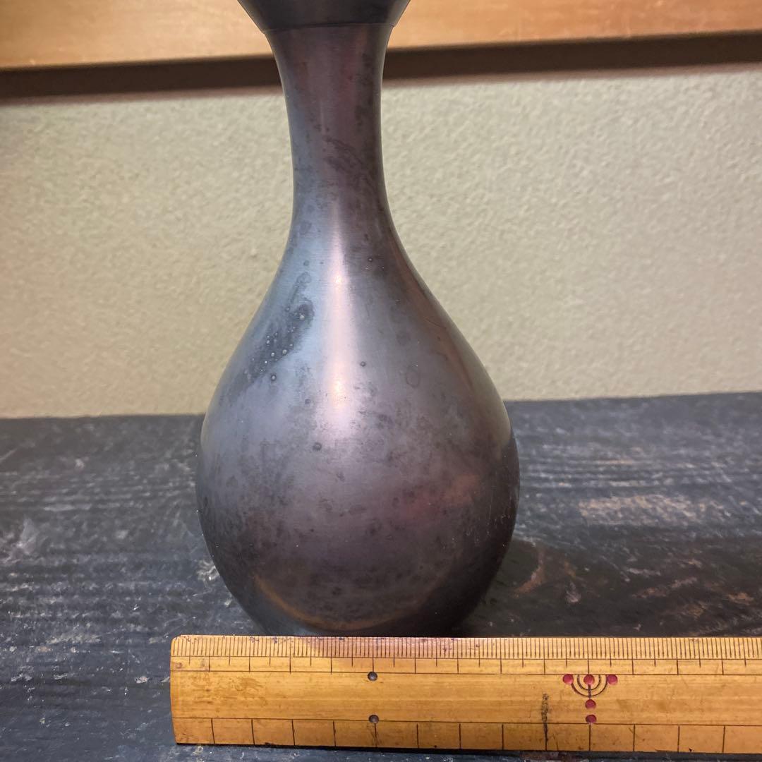 古錫徳利　京錫源製A 18cm8cm 447g