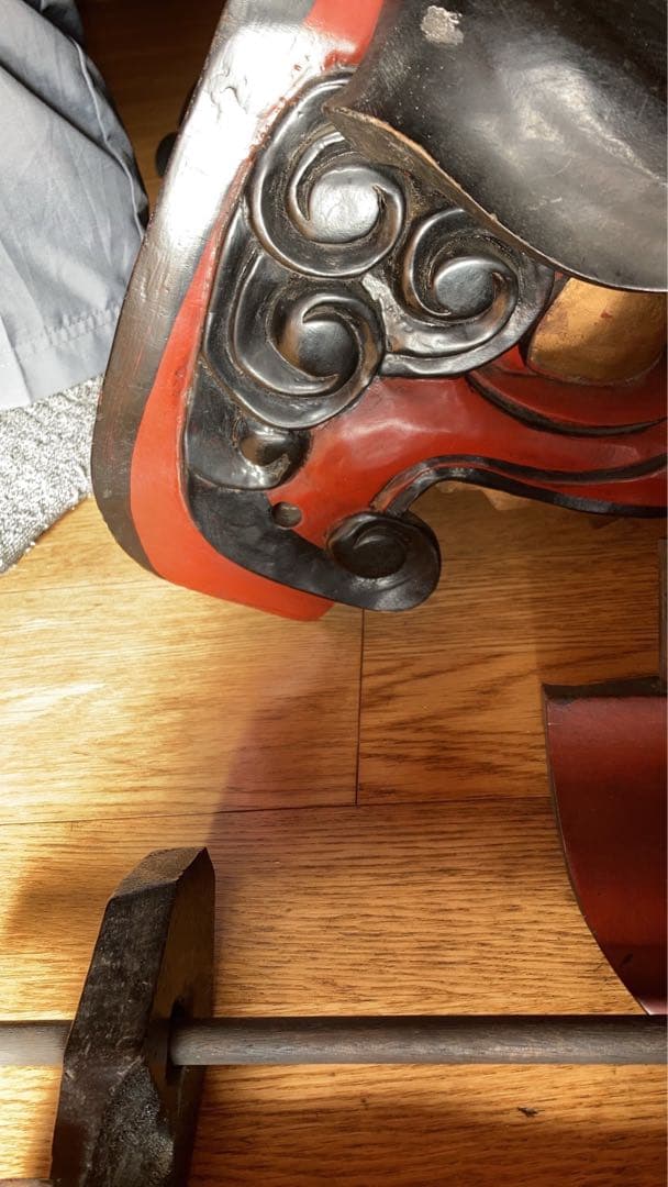 木製　獅子舞　獅子頭