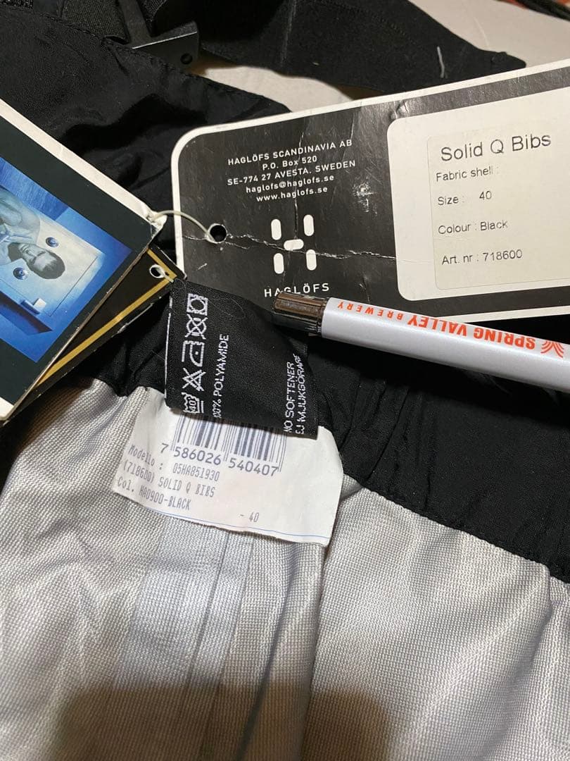 ホグロフス スノービブパンツ ゴアテックス　新品未使用タグ付き