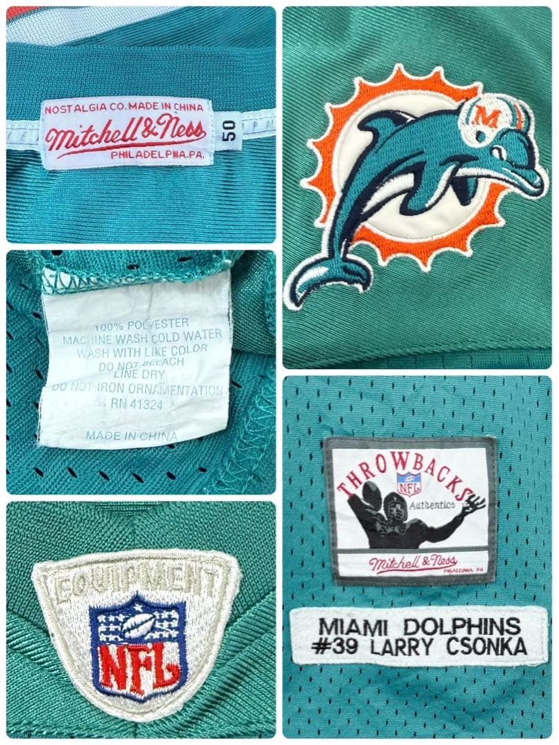 Mitchell&Ness NFLドルフィンズ #39 ゲームシャツ S21