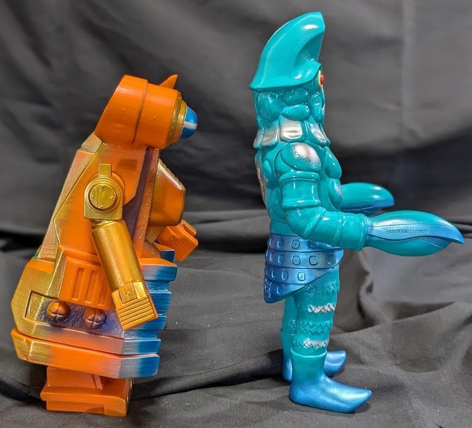 バルタン星人Jr.＆ビルガモ（やまなや怪獣郷）ソフビフィギュア２体セット