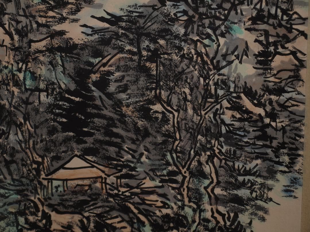 中国清時代の掛軸　唐寅作　激安骨董品　肉筆保証 古美術 DE419A3-5