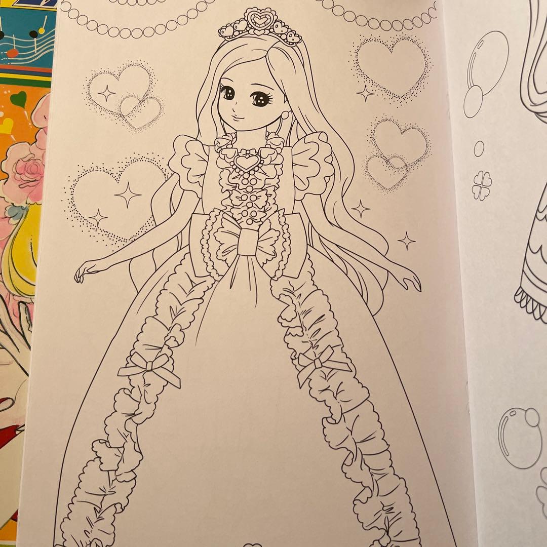 ショウワノート　ぬりえ　未使用　プリンセス　りかちゃん