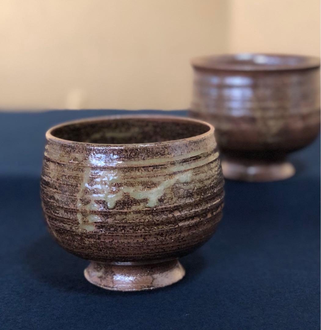 《R》伊羅保茶碗 萬古 延寿窯 二代 佐藤延寿 栞 共箱 260105か4