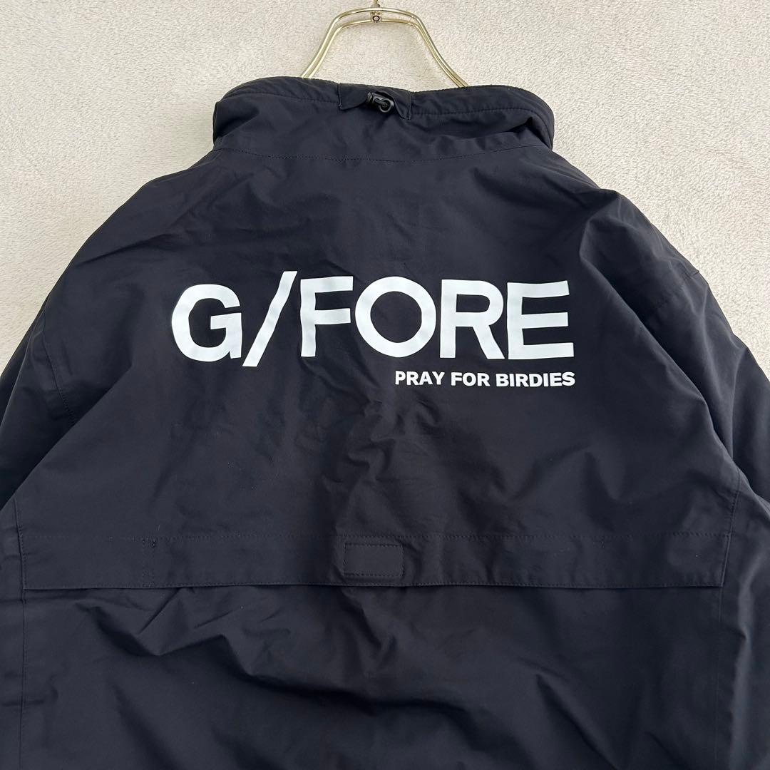 G/FORE ゴルフ 2way ジャケット ロゴプリント ジーフォア　黒　L