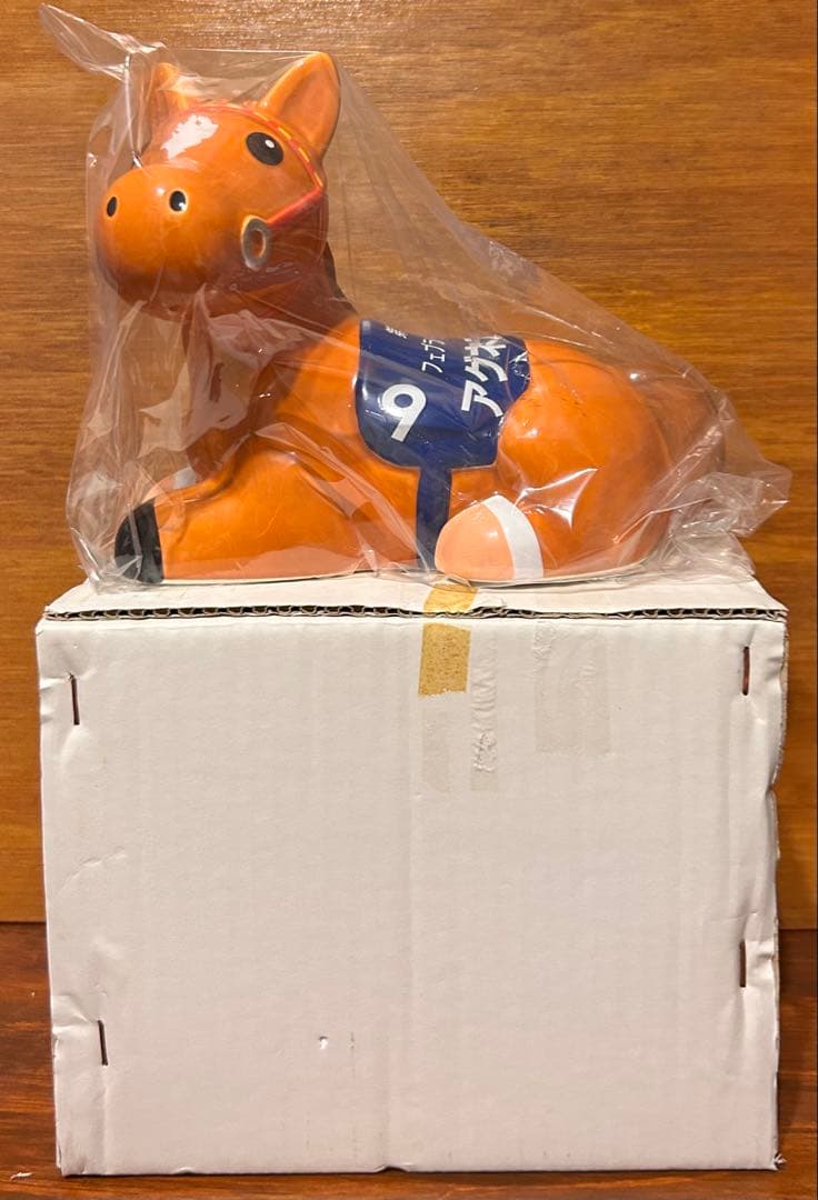 値下‼️【新品未使用】第19回フェブラリーステークス　アグネスデジタル　陶器貯金箱