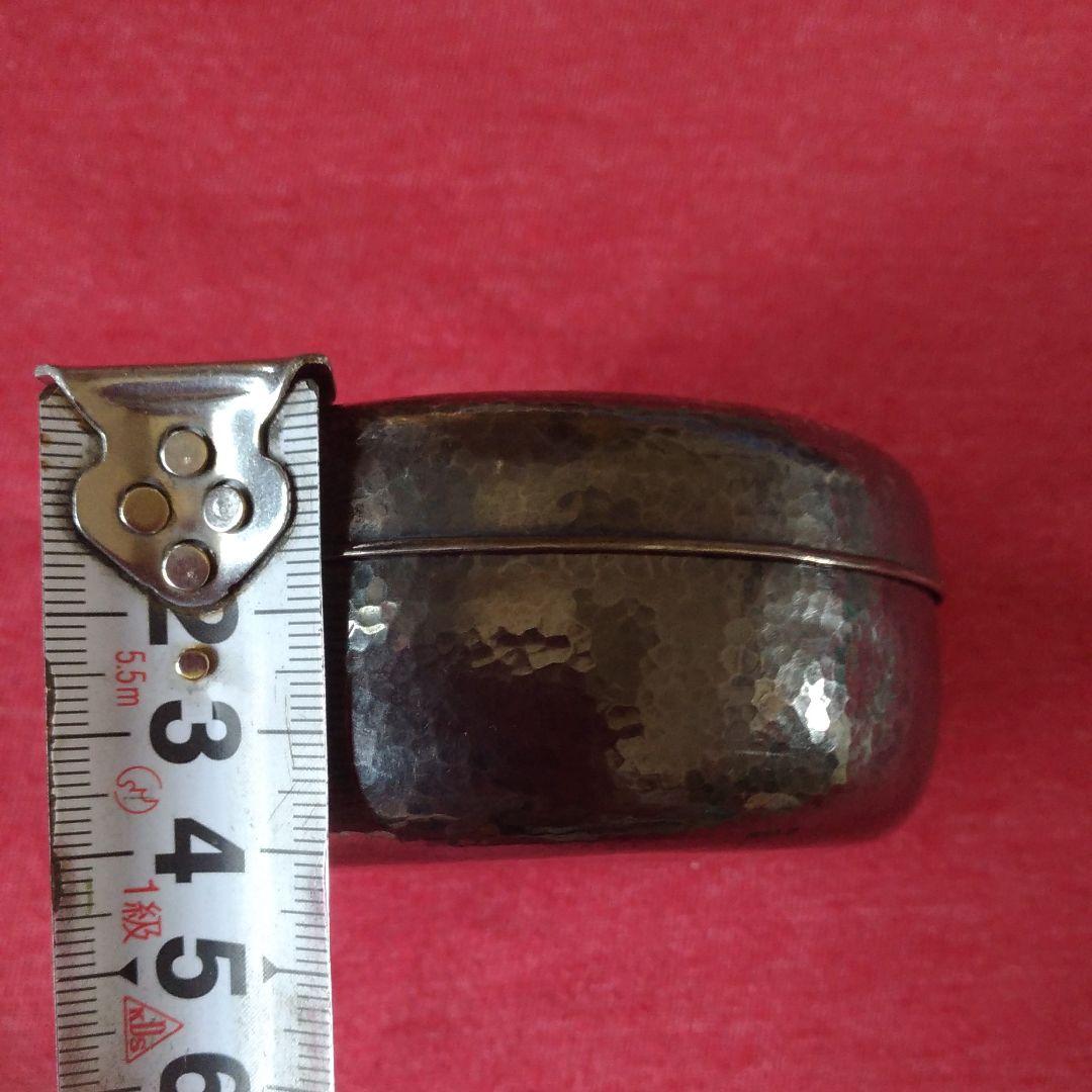 丹金。銀製。ヤンポ、やんぽ。小物入れ。菓子入れ。ボンボニエール。74g。中古品。