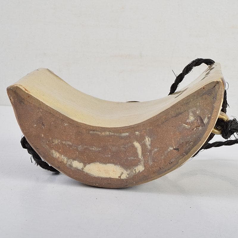 沖縄　琉球焼　壺屋焼　小橋川製陶所　仁王窯造　花文　抱瓶　共箱　C　8899