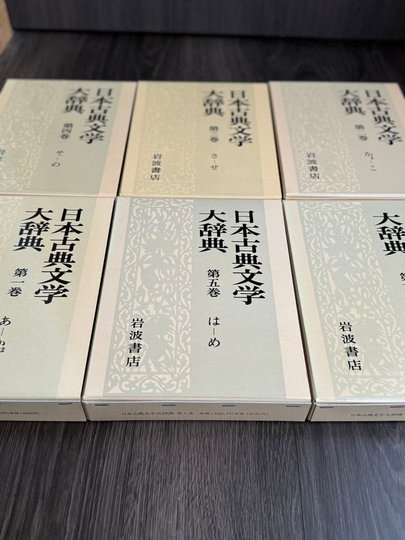 日本古典文学大辞典 全6巻　岩波書店　1冊当/h275mm 重さ1.8kg