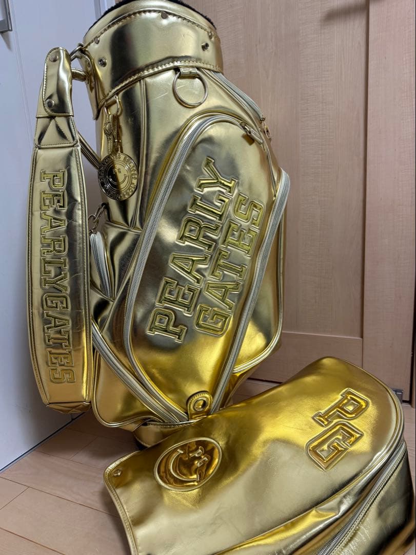美品★パーリーゲイツ★キャディバッグ★ゴルフ★ゴルフバッグ★ゴールド★レア★金