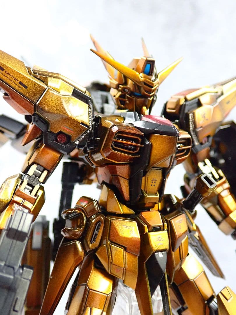 RG アカツキガンダム+HG ゼウスシルエット ガンプラ 全塗装 塗装済 完成品