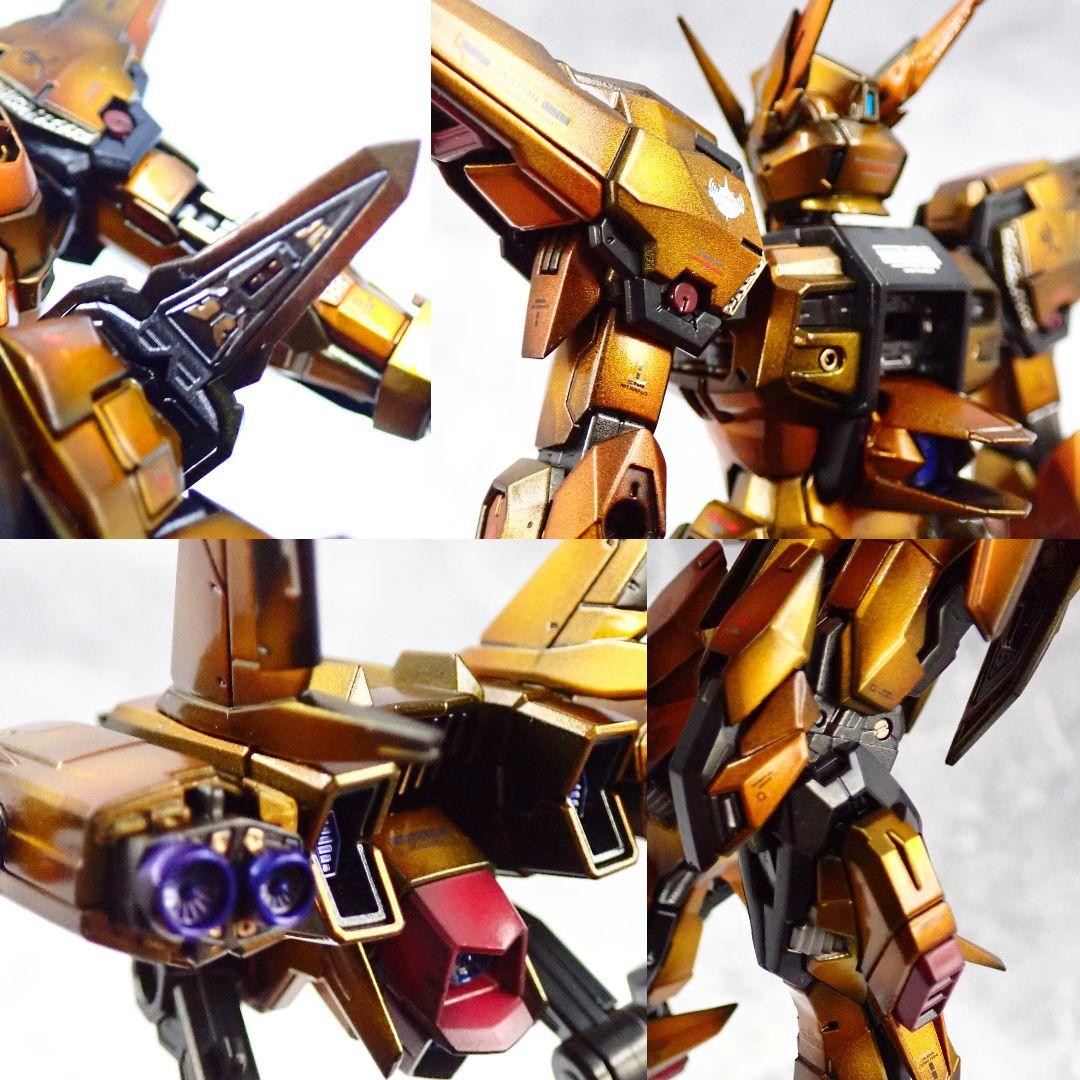 RG アカツキガンダム+HG ゼウスシルエット ガンプラ 全塗装 塗装済 完成品