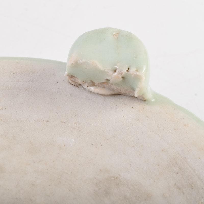 瀬戸焼　染付　花草文　三足香炉　蓋物　在銘　時代箱　V　9032